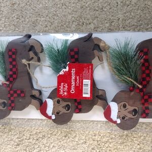 Dachshund Ornaments - Brown and Red